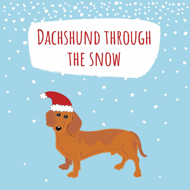 Dachshund Through The Snow Confetti-exploding Greetings Card