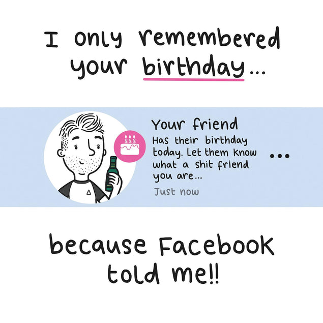 I Only Remembered Your Birthday... Confetti-exploding Greetings Card