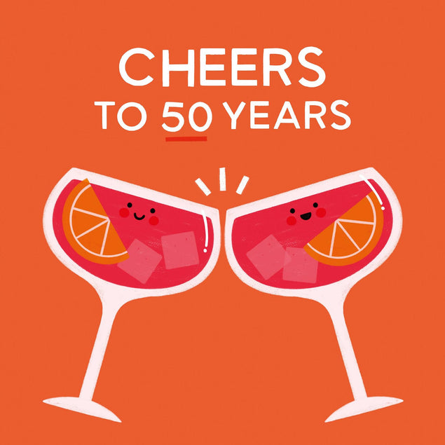 Cheers To 50 Years Confetti-exploding Greetings Card