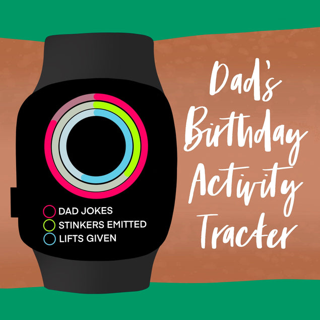 Dad?s Birthday Activity Tracker Confetti-exploding Greetings Card