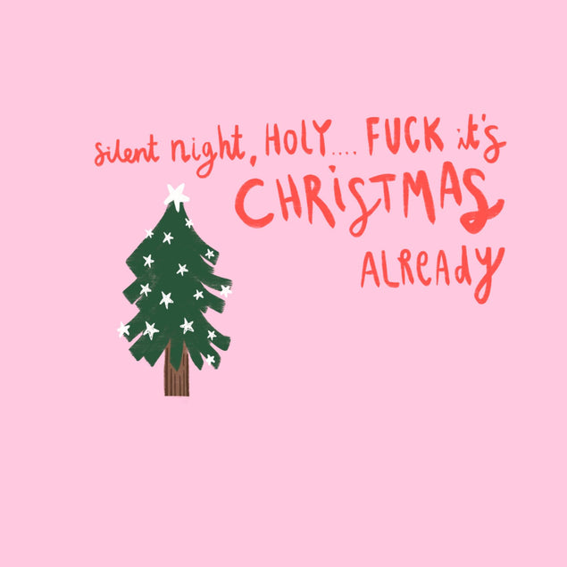 Silent Night F*ck It's Christmas Confetti-exploding Greetings Card