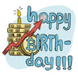 Crypto Happy Birthday Confetti-exploding Greetings Card