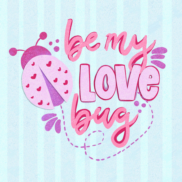 Be My Love Bug Valentine's Confetti-exploding Greetings Card