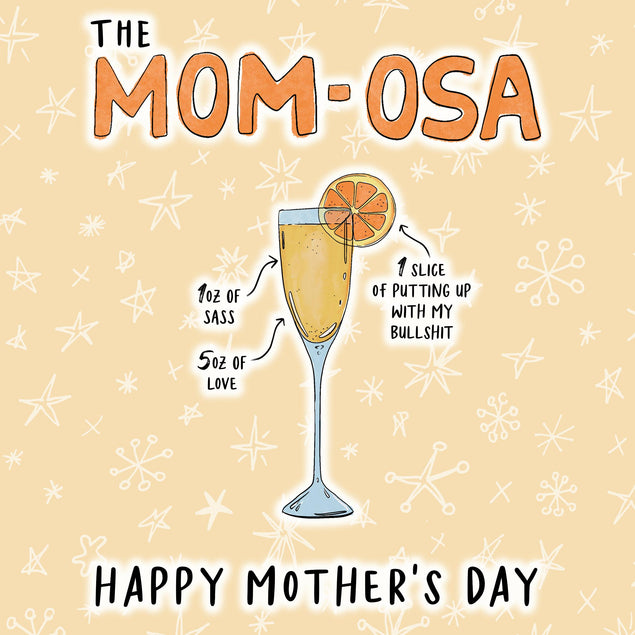 Happy Mother's Day Mom-osa Confetti-exploding Greetings Card