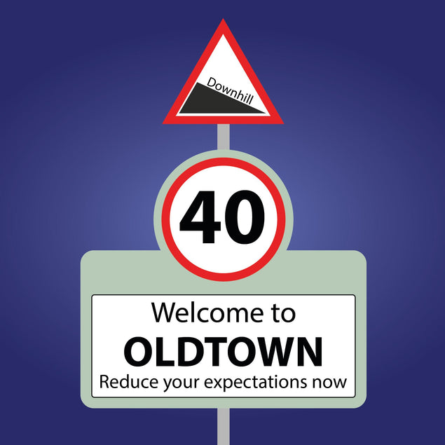 Welcome To Oldtown 40 Confetti-exploding Greetings Card