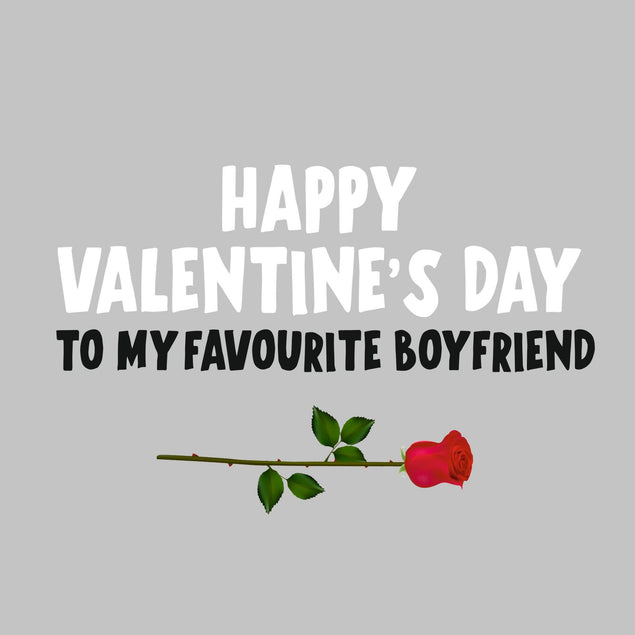 Happy Valentine's Day To My Favourite Boyfriend Confetti-exploding Greetings Card