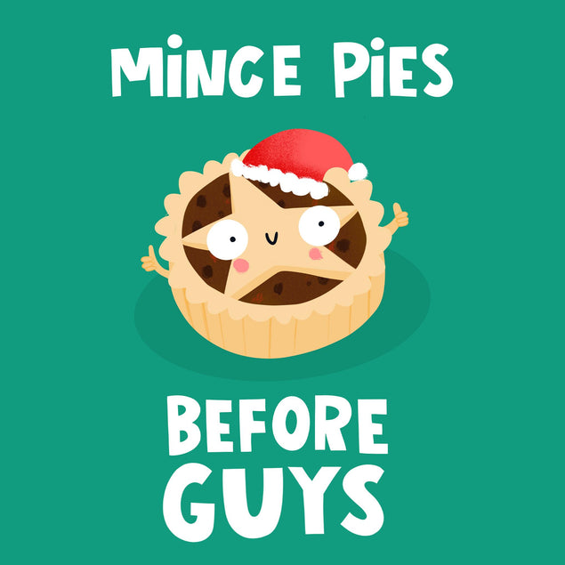 Mince Pies Before Guys Christmas Confetti-exploding Greetings Card