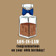 Whiskey Carafe Happy 40th Birthday Son-In-Law Confetti-exploding Greetings Card