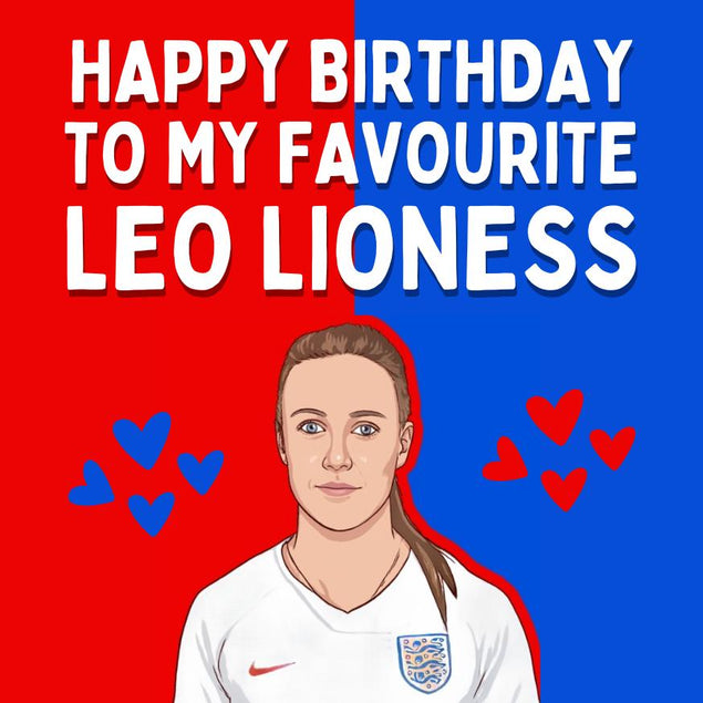 Happy Birthday To Leo Lioness Confetti-exploding Greetings Card