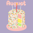 August Sprinkles Confetti-exploding Greetings Card
