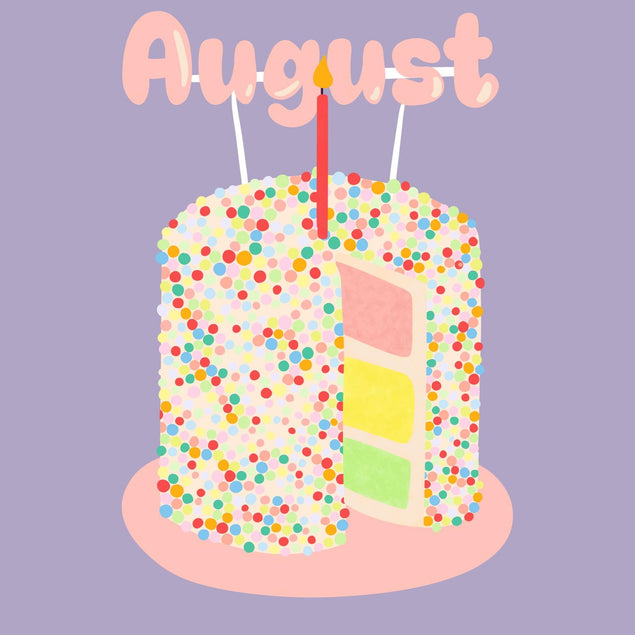 August Sprinkles Confetti-exploding Greetings Card