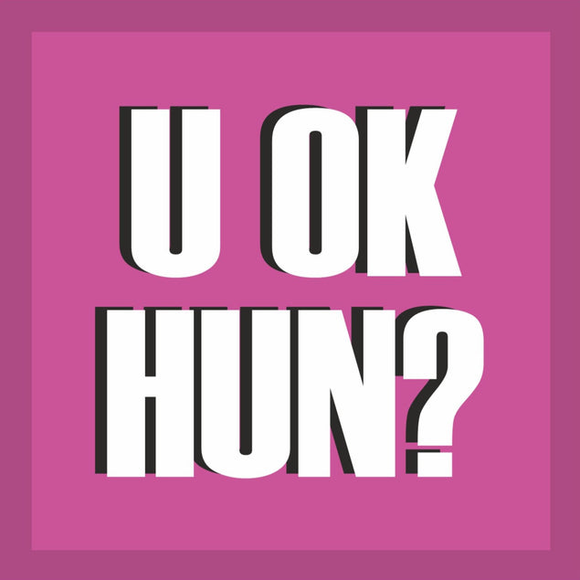 U Ok Hun? Confetti-exploding Greetings Card