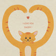 I Love You Daddy Cat Confetti-exploding Greetings Card