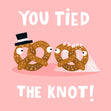 You Tied The Knot Pretzel Wedding Confetti-exploding Greetings Card