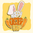 Bunny Ears And Carrots Easter Confetti-exploding Greetings Card