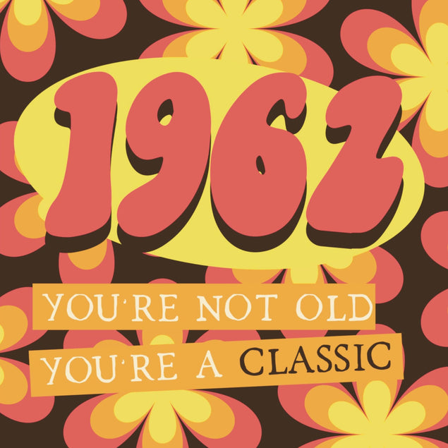 Flowers 1962 60th Birthday Confetti-exploding Greetings Card