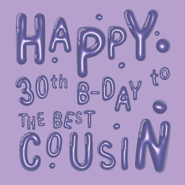 Happy 30th Birthday Best Cousin Confetti-exploding Greetings Card