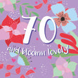70 And Bloomin' Lovely Birthday Confetti-exploding Greetings Card