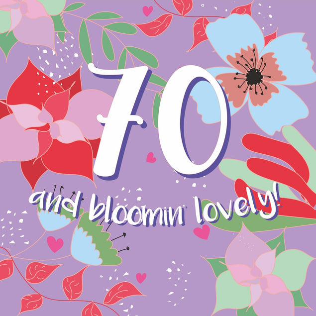70 And Bloomin' Lovely Birthday Confetti-exploding Greetings Card