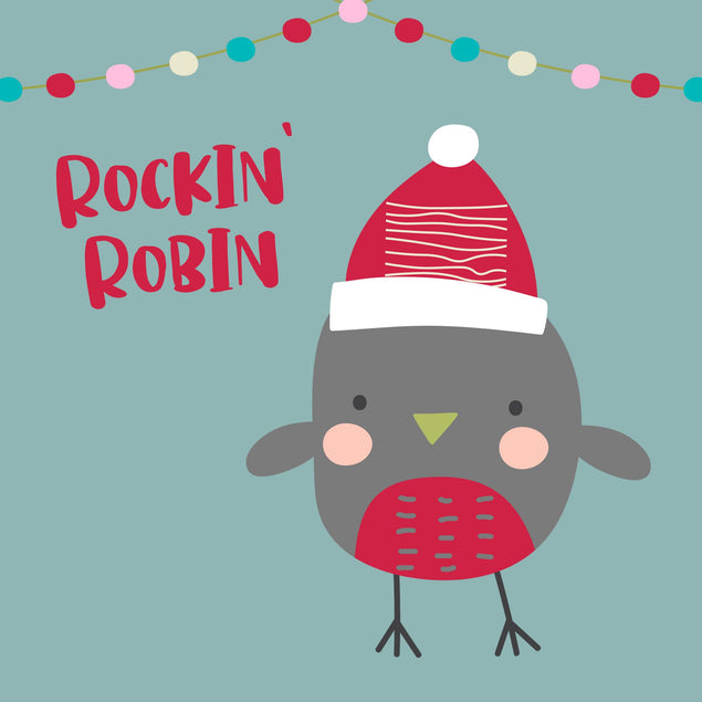 Rockin' Robin Christmas Confetti-exploding Greetings Card