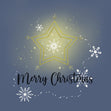 Merry Christmas Golden Star And Snowflakes Confetti-exploding Greetings Card