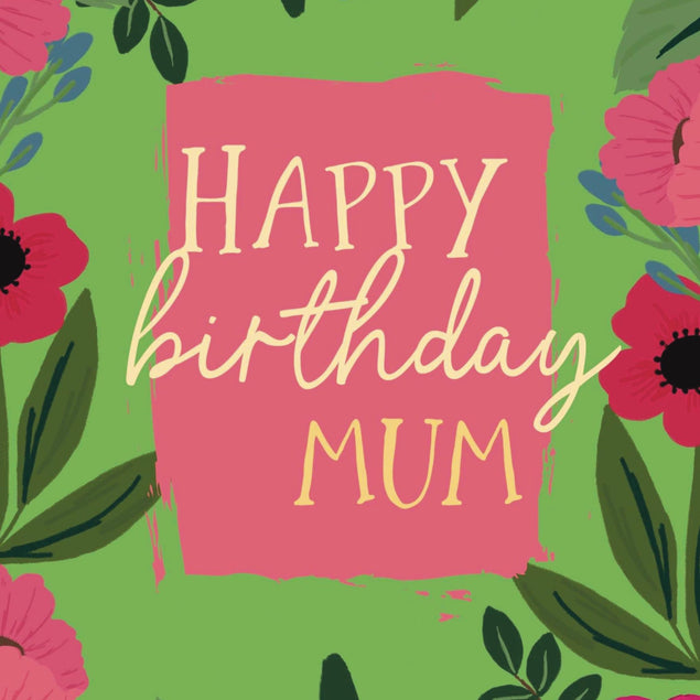 Happy Birthday Mum Floral Confetti-exploding Greetings Card