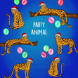 Christmas Party Animal Confetti-exploding Greetings Card