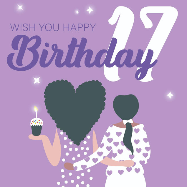 Wish You Happy 17th Birthday Confetti-exploding Greetings Card
