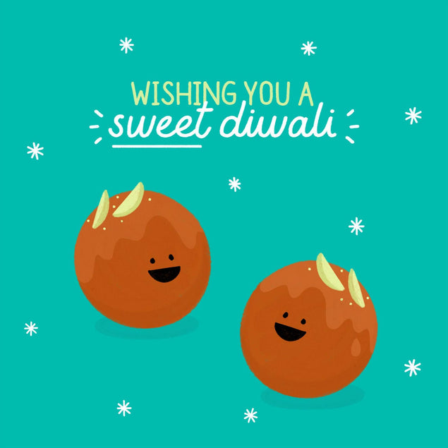 Sweet Diwali Gulab Jamun Confetti-exploding Greetings Card