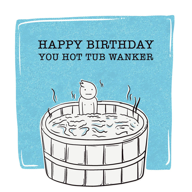 Hot Tub Lover Happy Birthday Confetti-exploding Greetings Card