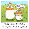 Happy 21st Birthday Daughter You're Still My Little Girl Confetti-exploding Greetings Card