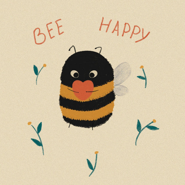 Bee Happy Confetti-exploding Greetings Card