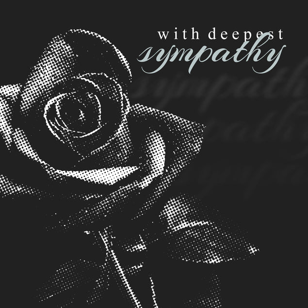 Dark Rose Sympathy Confetti-exploding Greetings Card