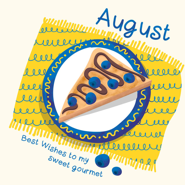 August Best Wishes Gourmet Confetti-exploding Greetings Card