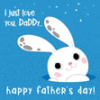 Happy Father's Day Blue Rabbit Confetti-exploding Greetings Card