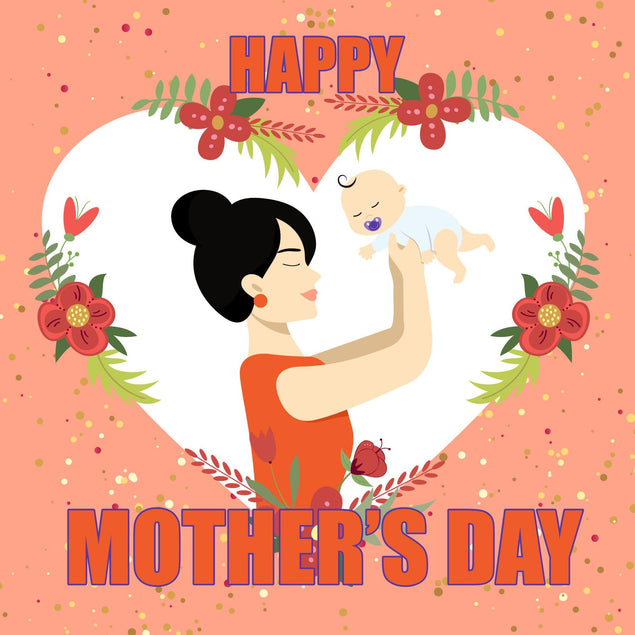 Happy First Mother's Day Mother & Child - Pink Confetti-exploding Greetings Card