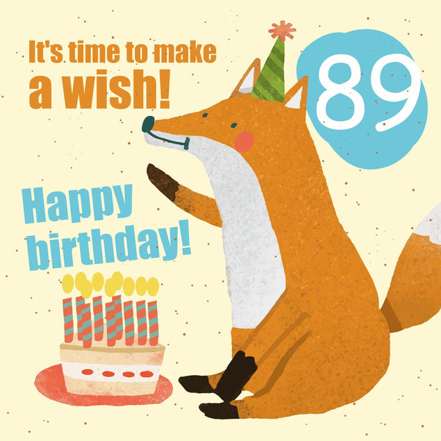 Make a Wish 89th Birthday Confetti-exploding Greetings Card