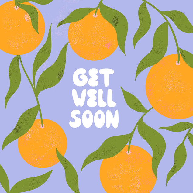 Lovely Oranges Get Well Confetti-exploding Greetings Card