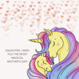 Unicorn Happy Mother's Day Daughter Confetti-exploding Greetings Card