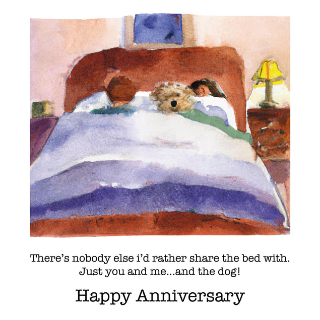 You And Me And The Dog Anniversary Confetti-exploding Greetings Card