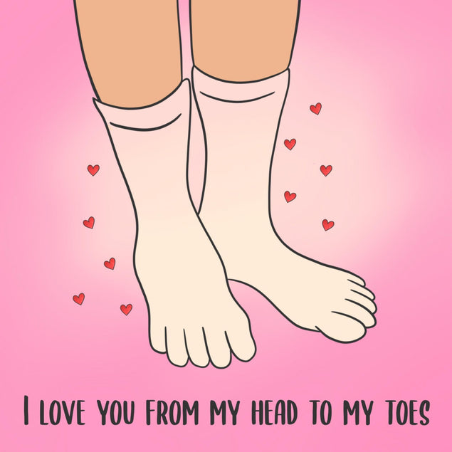 Love From Head To Toes Confetti-exploding Greetings Card