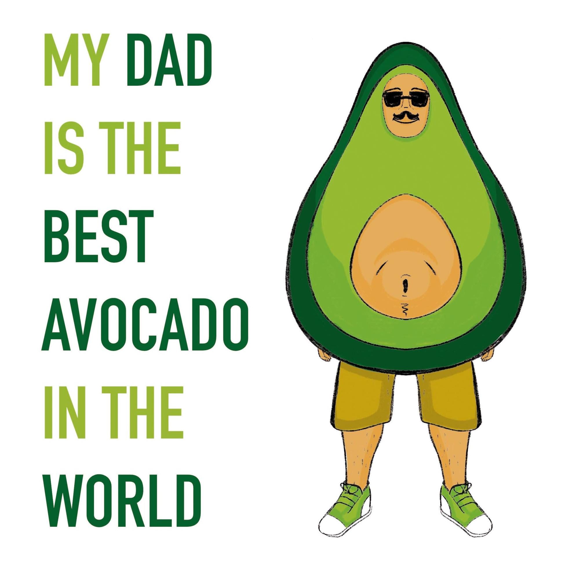 Dad Best Avocado In The World Confetti-exploding Greetings Card – Boomf