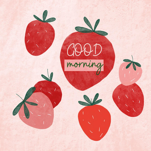 Good Morning Strawberries Confetti-exploding Greetings Card