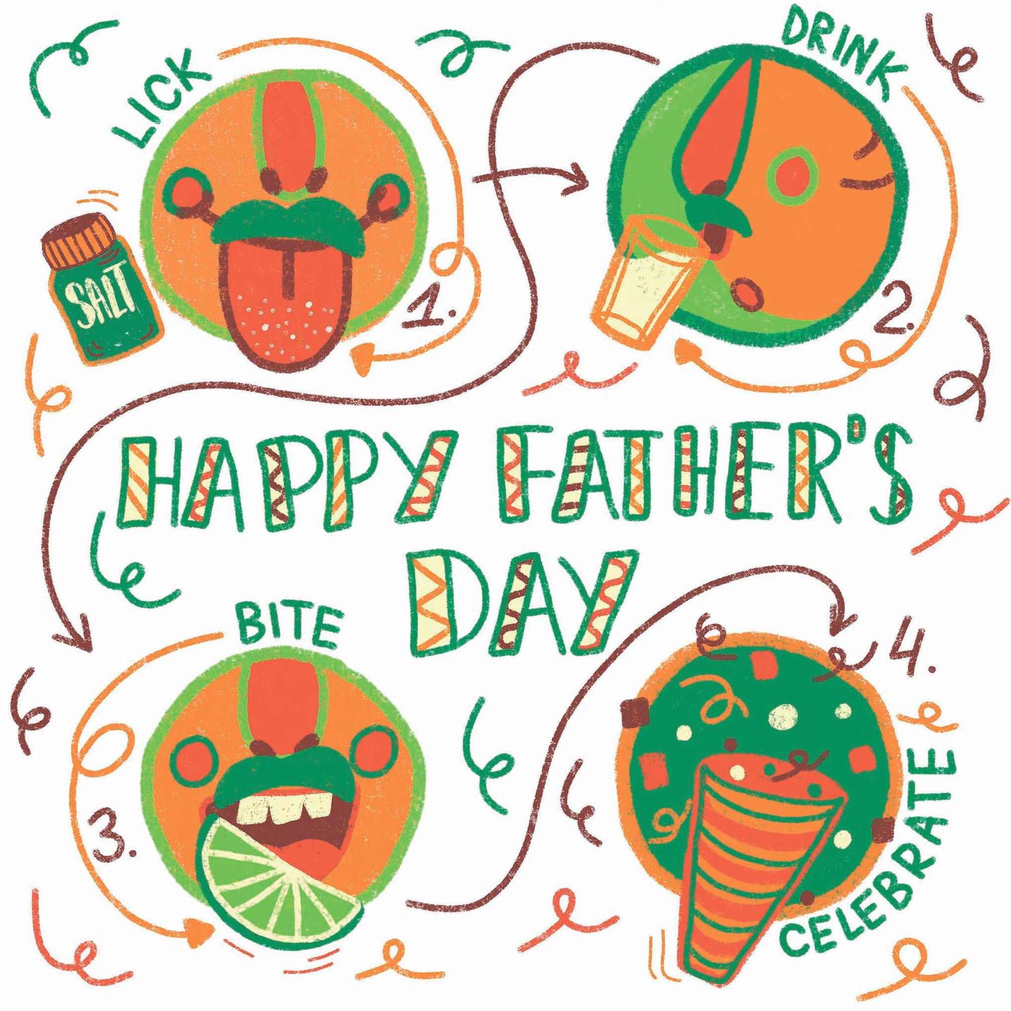 Father's Day How To Drink Tequila Confetti-exploding Greetings Card – Boomf