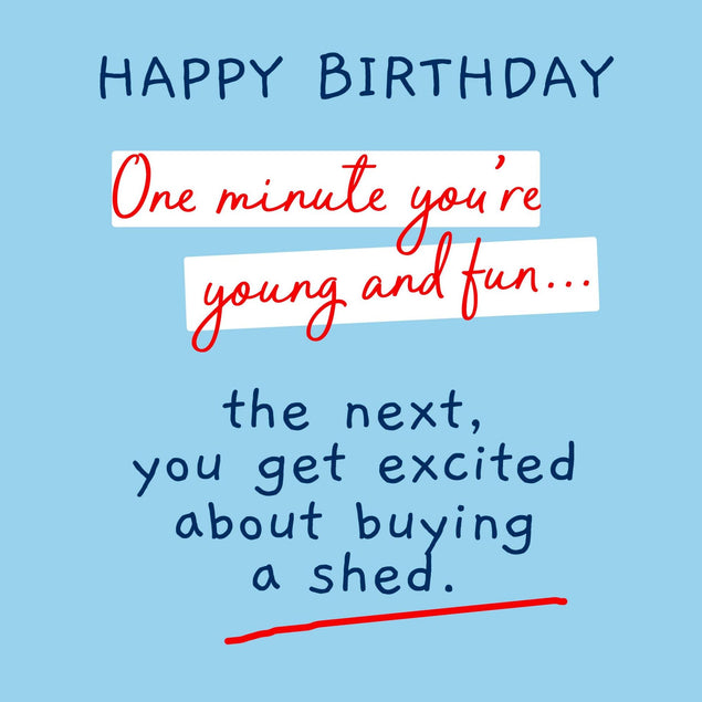 Excited About Buying A Shed Confetti-exploding Greetings Card