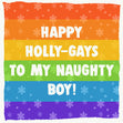 Happy Holly-Gays To My Naughty Boy Christmas Confetti-exploding Greetings Card