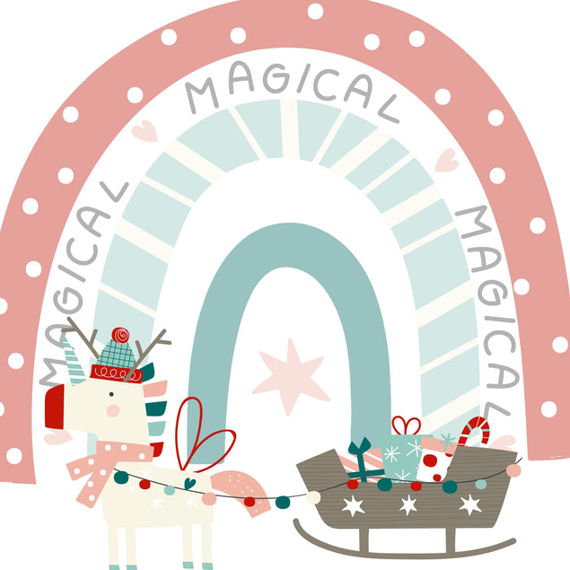 Magical Reindeer Christmas Confetti-exploding Greetings Card