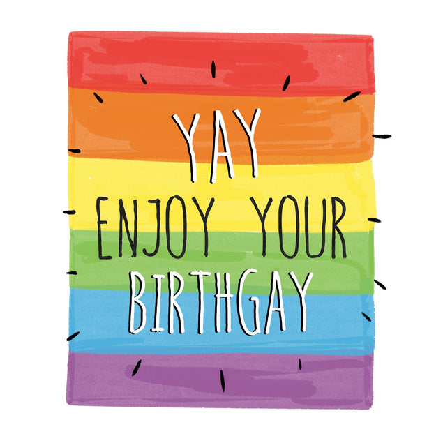 Yay Enjoy Your Birthgay Confetti-exploding Greetings Card