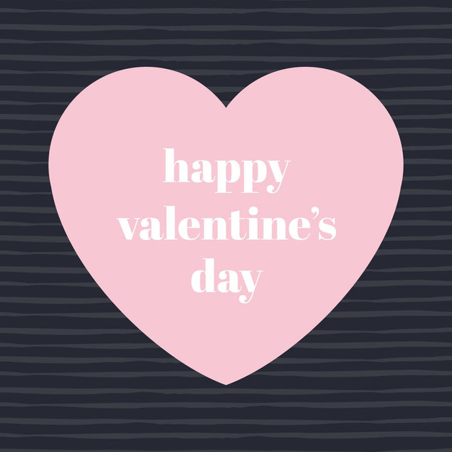 Happy Valentine's Day Pink On Black Heart Confetti-exploding Greetings Card