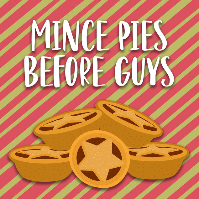 Mince Pies Before Guys Christmas Confetti-exploding Greetings Card